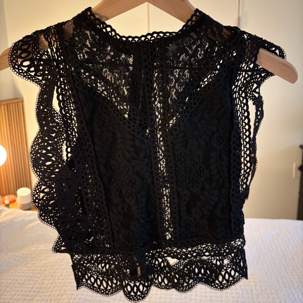 Black lace top